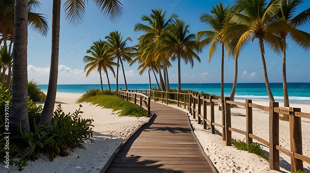 beach with trees