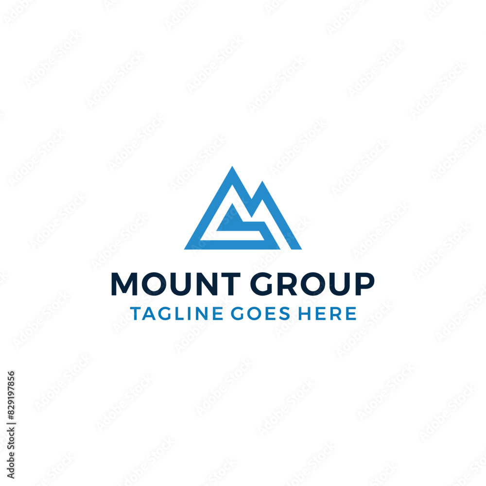 simple mountain business with letter m logo vector illustration simple mountain business with letter m logo vector illustration