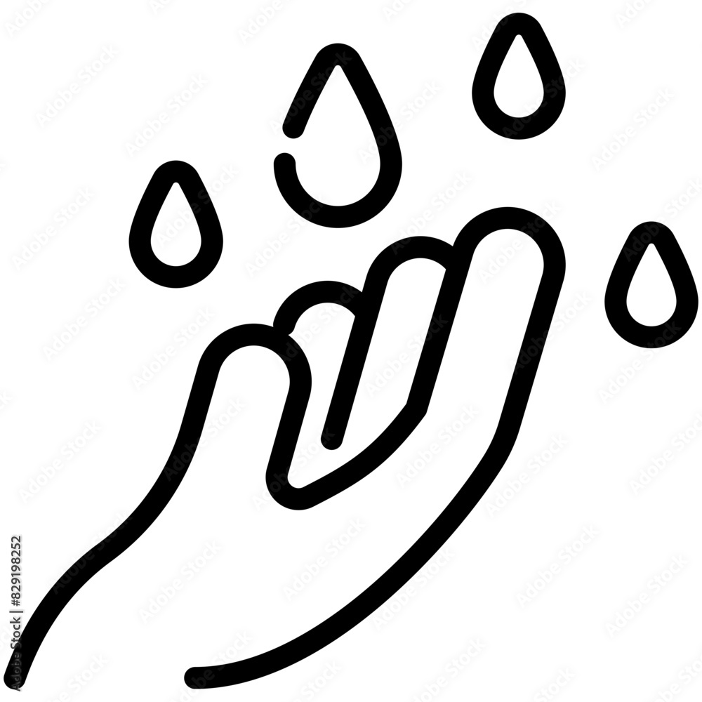 Fototapeta premium hand line icon