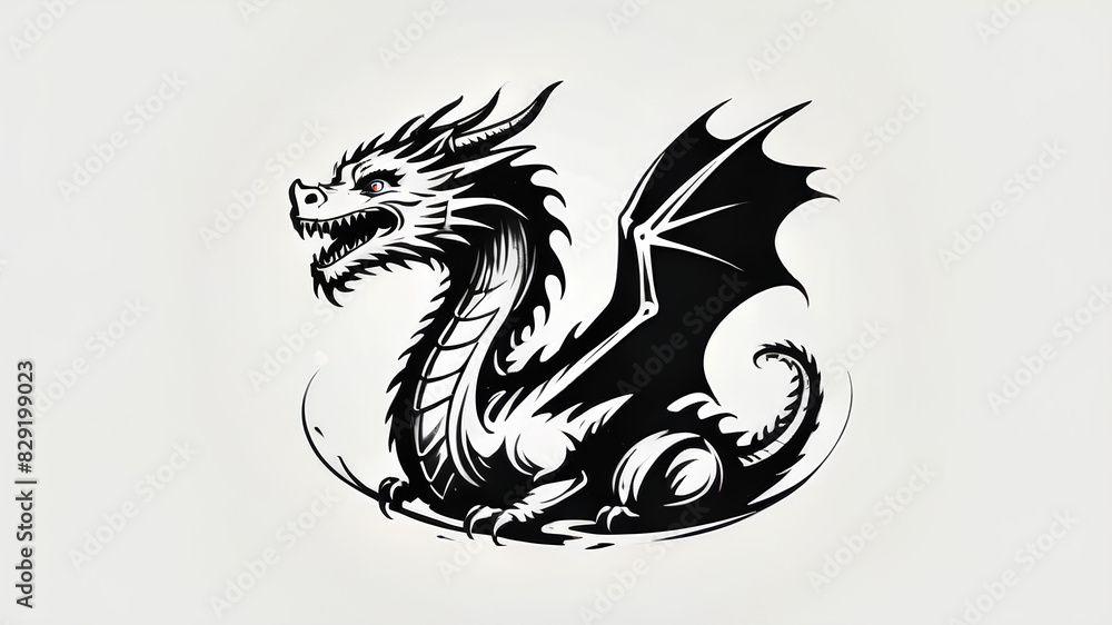 AI image generated dragon logo AI image generated dragon logo