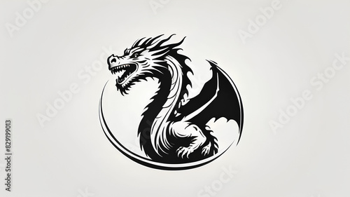 Wallpaper Mural AI image generated dragon logo Torontodigital.ca