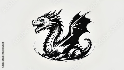 Wallpaper Mural AI image generated dragon logo Torontodigital.ca