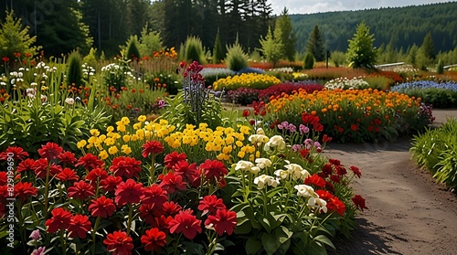 garden with flowers