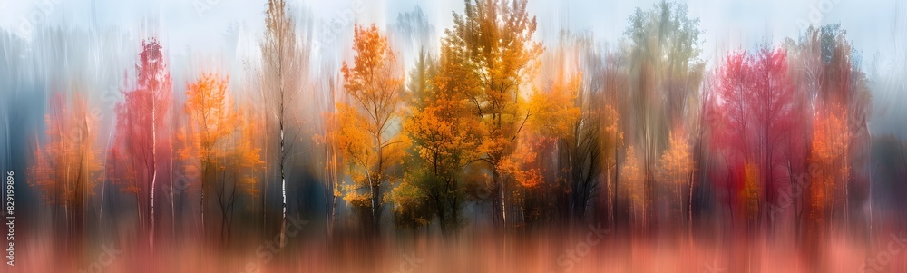Fototapeta premium spring autumn with bokeh backdrop