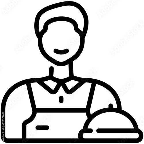 waiter line icon