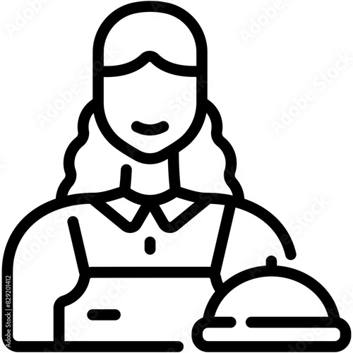 waitress line icon