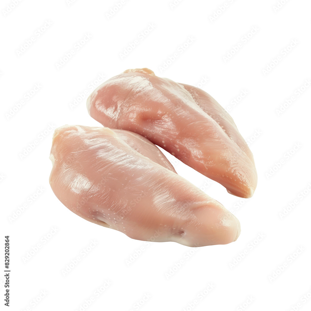 Two Raw Chicken Breasts, Isolated On Transparent Background, For Design And Printing Two Raw Chicken Breasts, Isolated On Transparent Background, For Design And Printing