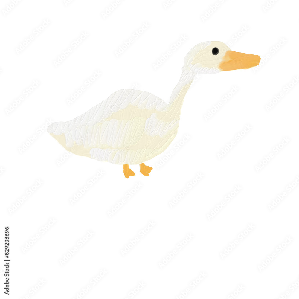 duck isolated on white with oli paint brush duck isolated on white with oli paint brush