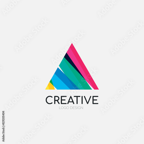 Free Download Triangle abstract logo, business emblem icon - GFXLoad