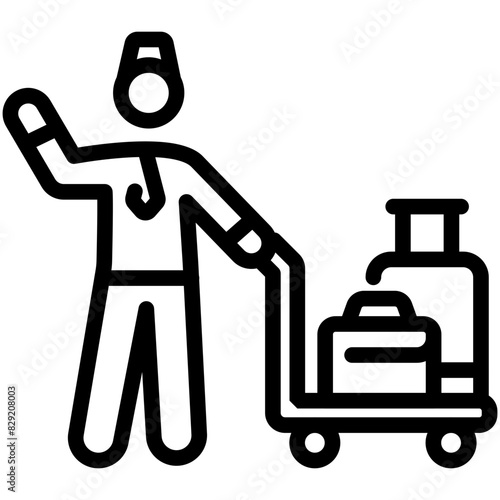 bellboy line icon
