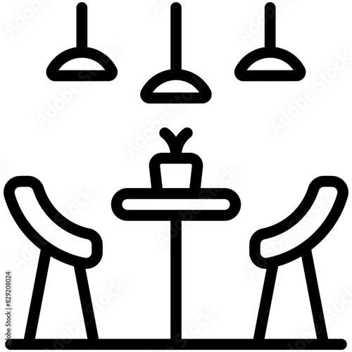 restaurant line icon