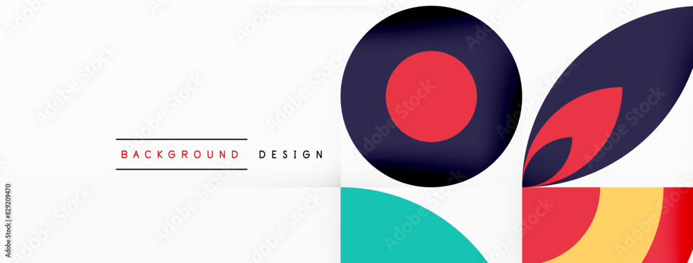 Circles and petals. Geometric beautiful abstract minimal template for Wallpaper, Banner, Background, Card, Book Illustration, landing page Circles and petals. Geometric beautiful abstract minimal template for Wallpaper, Banner, Background, Card, Book Illustration, landing page