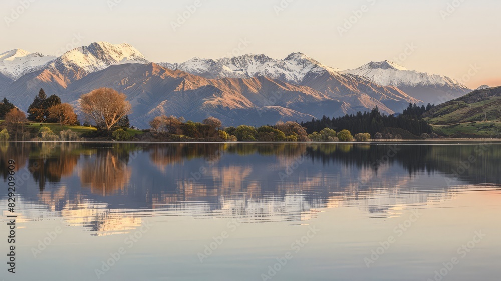 Experience the tranquil beauty of Lake Wanaka at sunrise, featuring the famous Wanaka tree and the majestic mountains. Experience the tranquil beauty of Lake Wanaka at sunrise, featuring the famous Wanaka tree and the majestic mountains.