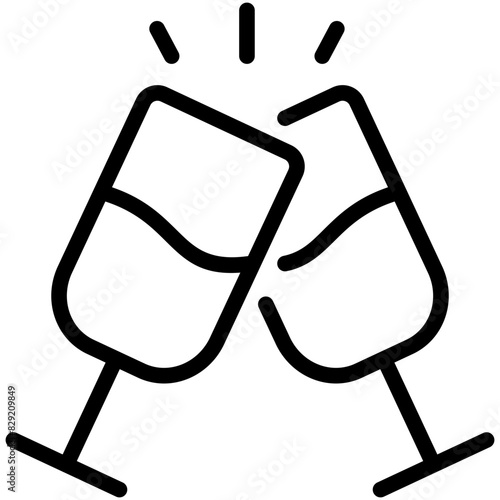 cheer line icon