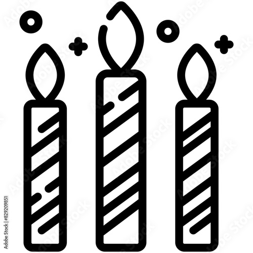 candle line icon