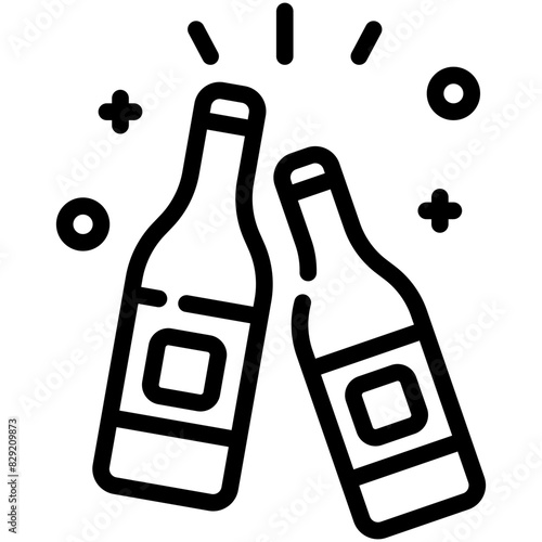 cheer line icon