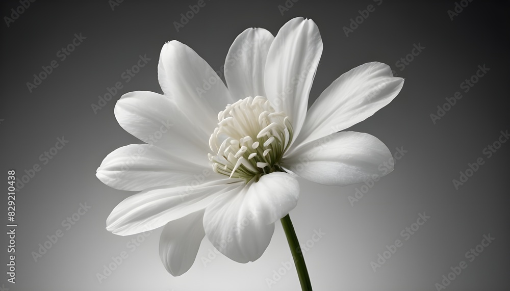 white flower isolated on transparent background cutout