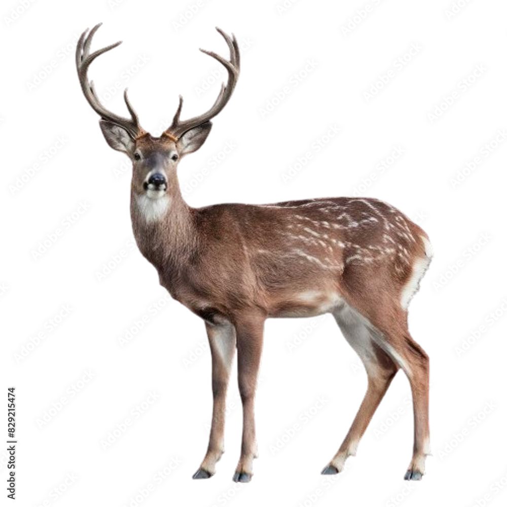 PNG little deer isolated on white background standing animal PNG little deer isolated on white background standing animal