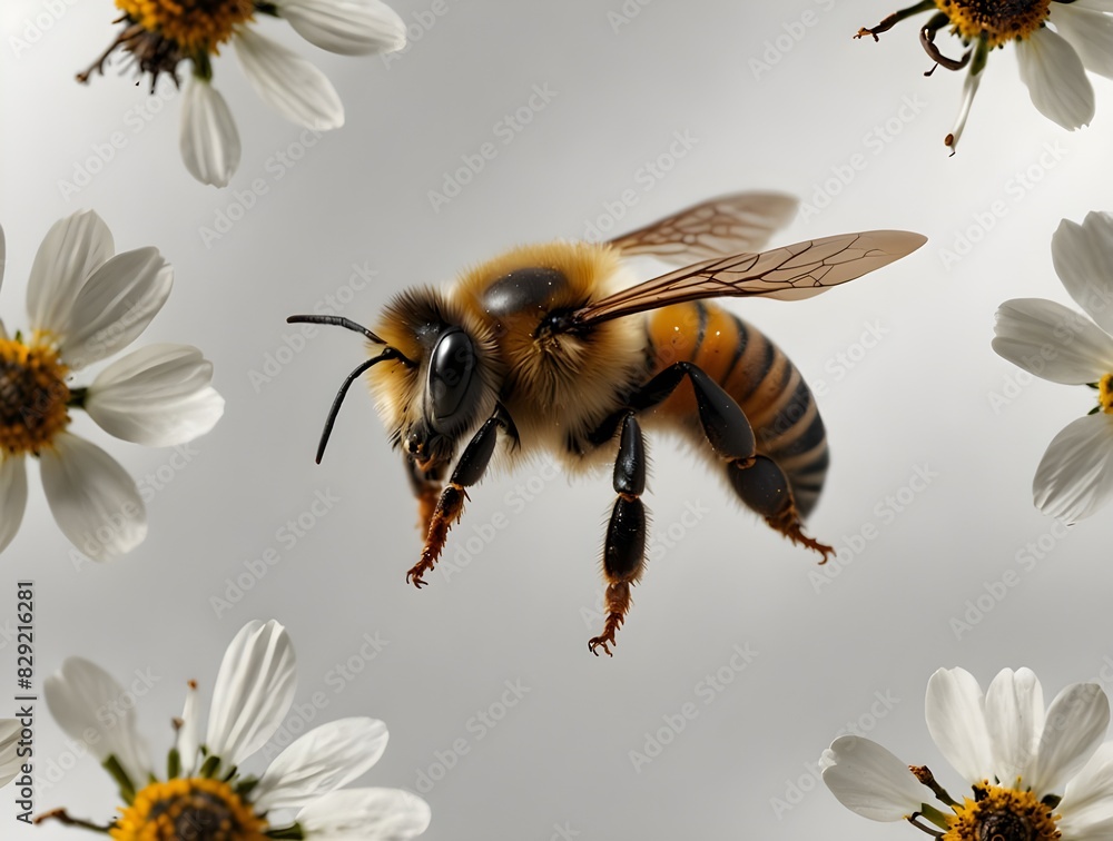 bee isolated on white or transparent. bee isolated on white or transparent.