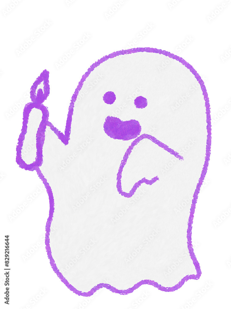 おばけのかわいい手書きイラスト おばけのかわいい手書きイラスト
