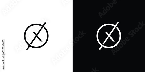 Modern and strong letter OX initials logo design