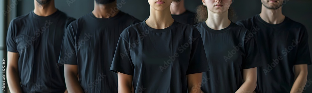 people wearing black t-shirt for mockup people wearing black t-shirt for mockup