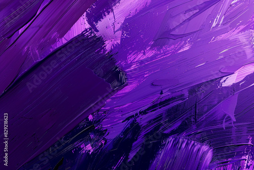 Spontaneous movement in vibrant abstract violet with bold brush strokes.