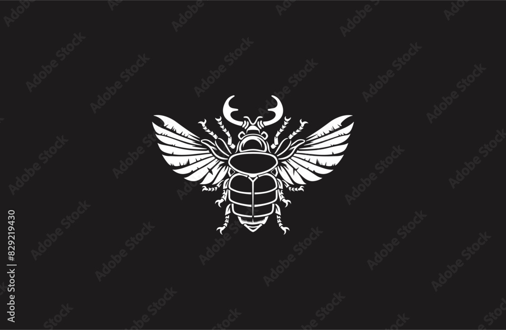 Fototapeta premium Scarab logo design template vector illustration