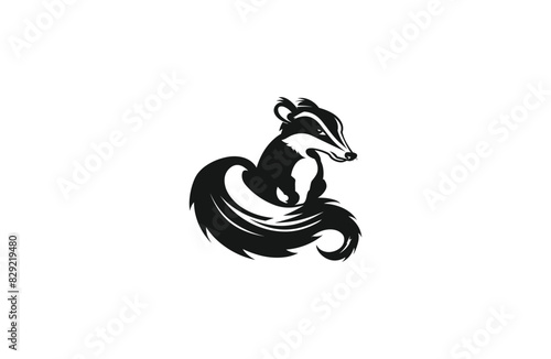 Squirrel logo design template vector illustration