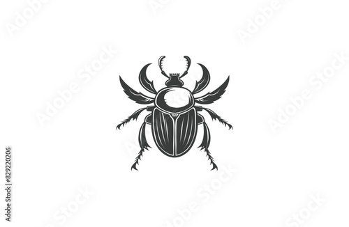 Scarab logo design template vector illustration