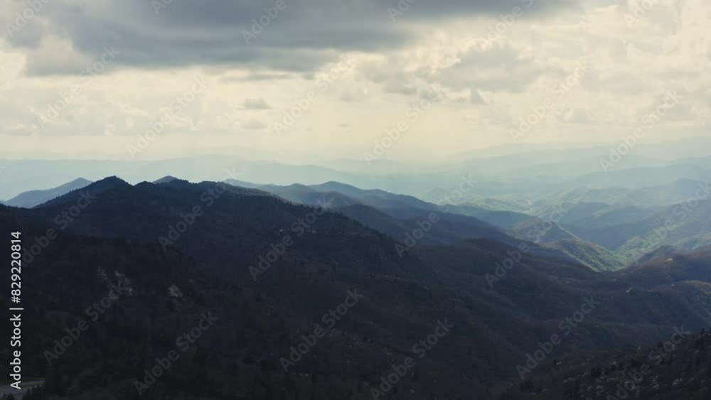 Aerial view of Blue Ridge Mountains outside of Asheville North Carolina Aerial view of Blue Ridge Mountains outside of Asheville North Carolina