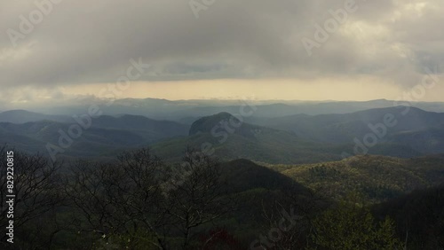 Looking Glass Rock off Blue Ridge Parkway North Carolina Appalachian Mountains
