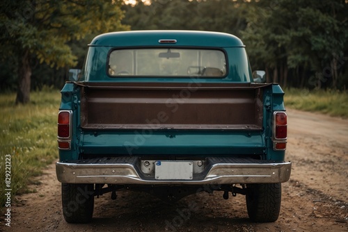 Wallpaper Mural back of the vintage truck, showcasing the tailgate, taillights, and rear bumper Torontodigital.ca
