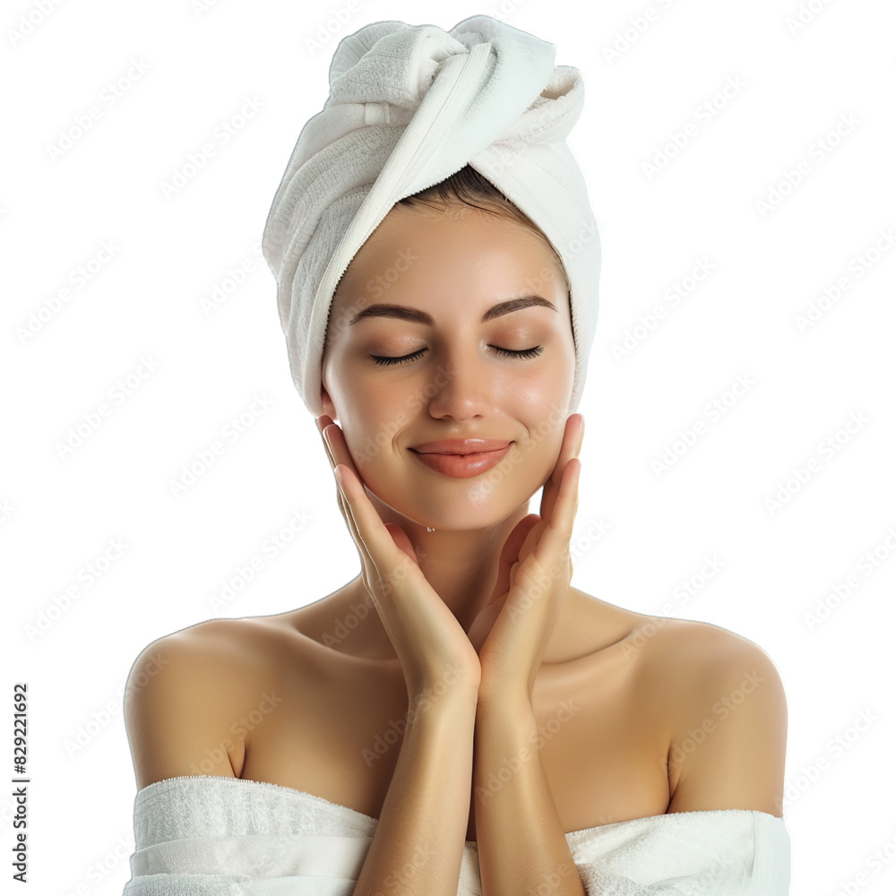 woman with towel woman with towel