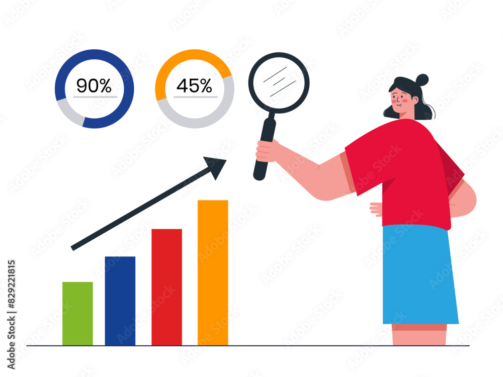 SEO data Analytics. SEO vector illustration SEO data Analytics. SEO vector illustration