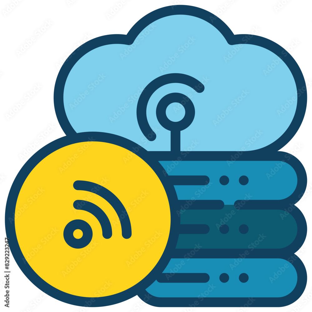 database cloud cyber online internet server filled outline database cloud cyber online internet server filled outline