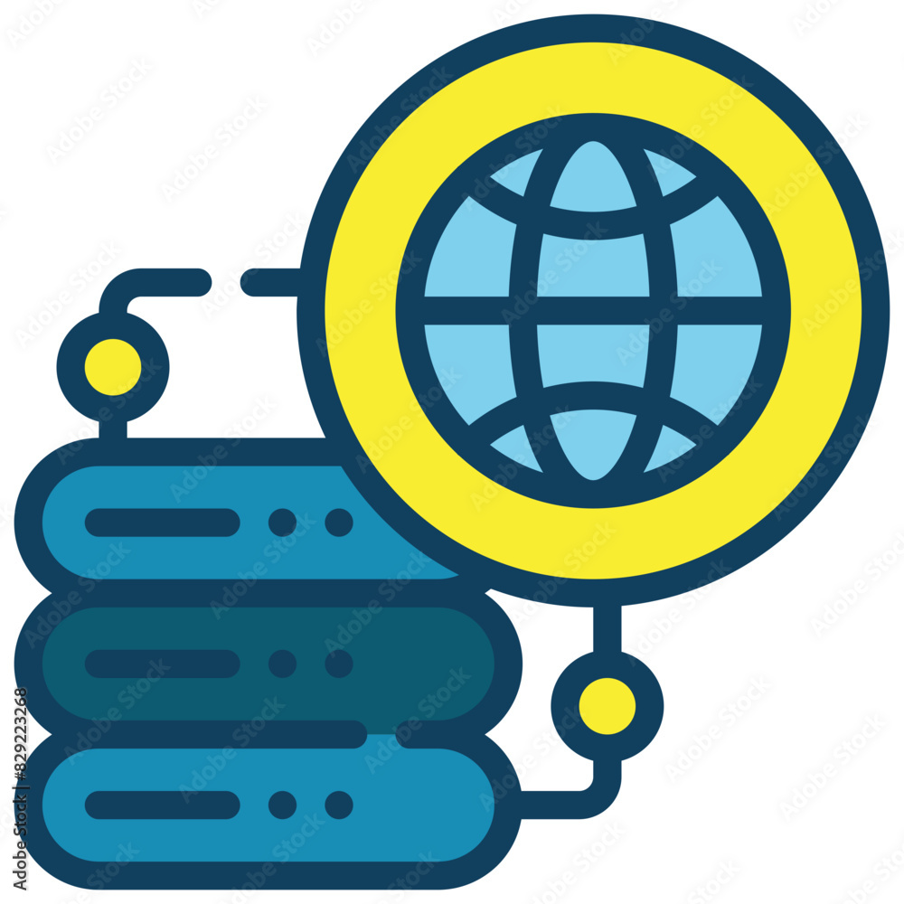 database storage online internet network connection filled outline database storage online internet network connection filled outline