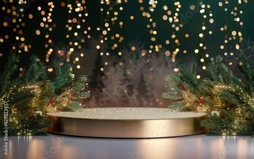 Festive Holiday Display with Sparkling Lights