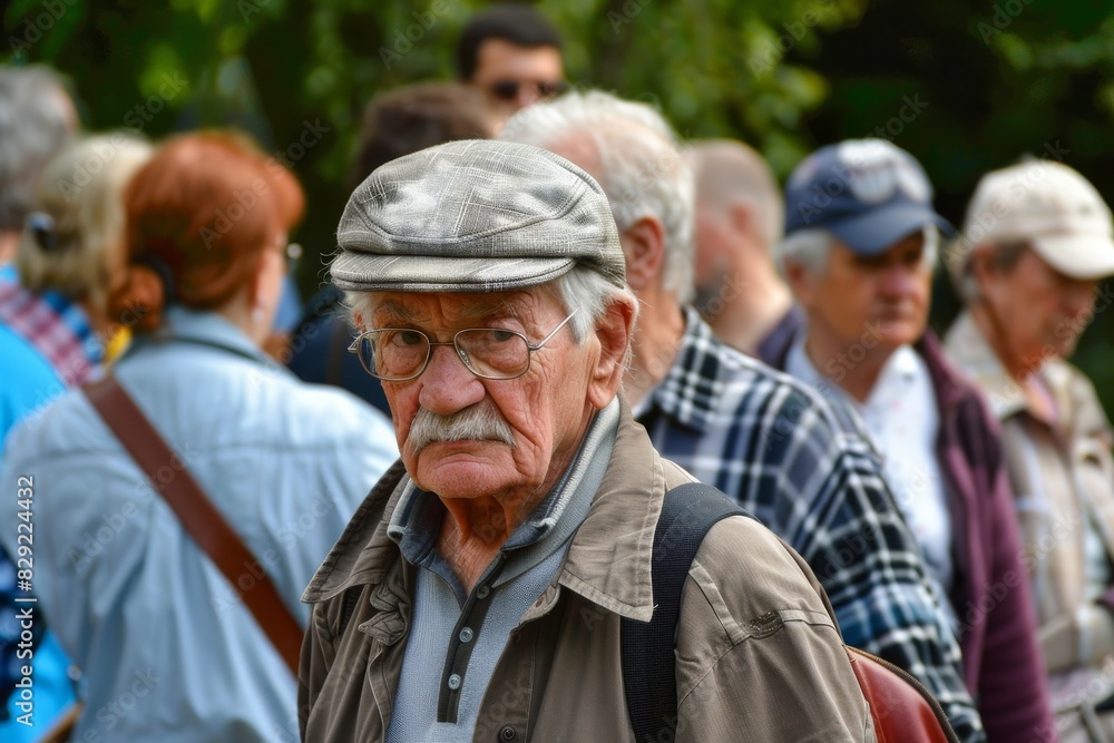 Unidentified old man with a cap on his head in Kiev, Ukraine. Unidentified old man with a cap on his head in Kiev, Ukraine.