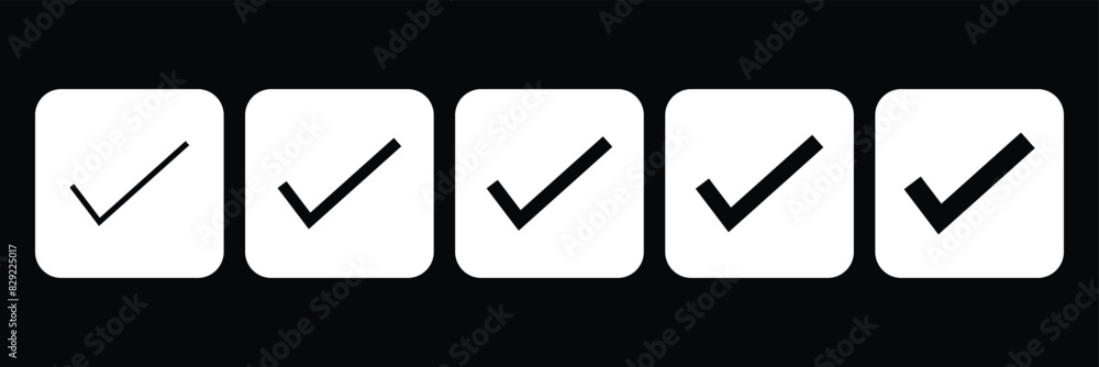 Approval check icon isolated, set quality sign, check icon. tick icon stock vector. Eps10. Approval check icon isolated, set quality sign, check icon. tick icon stock vector. Eps10.