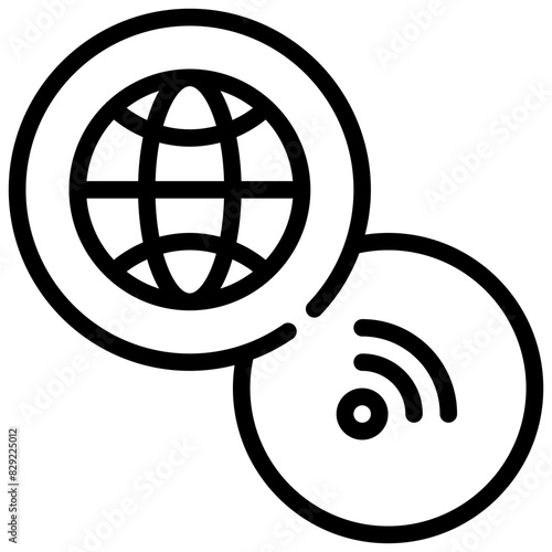 cyber online internet link network connection simple line