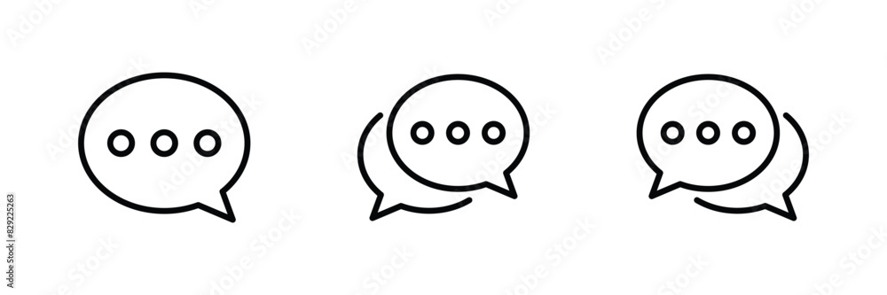 Speech bubble icon. chat symbol vector Speech bubble icon. chat symbol vector