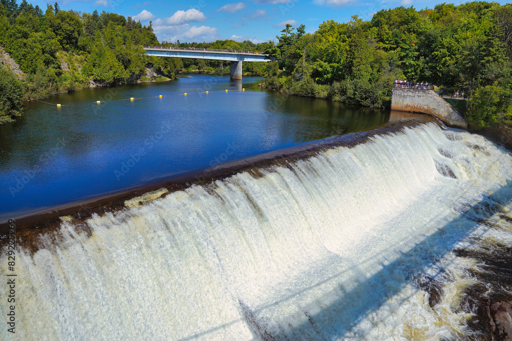 Upper section of the Montmorency river before the main waterfall near Quebec city, the capital of Quebec province,Canada Upper section of the Montmorency river before the main waterfall near Quebec city, the capital of Quebec province,Canada
