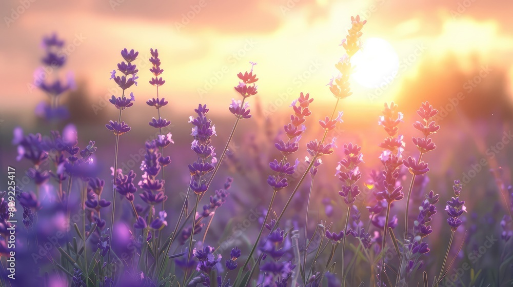 Lavender Field at Sunset Lavender Field at Sunset