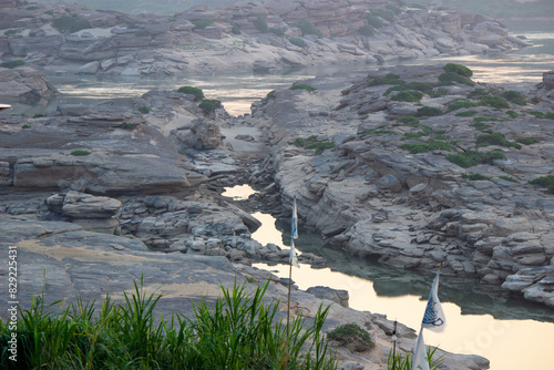 Daytime view of the Mekong River, Feb. 14, 2024, Ubon Ratchathani, Thailand.