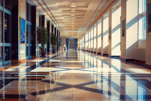 Business center hallway