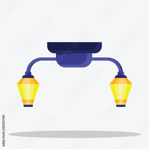 Hanging lamp icon. Subtable to place on light, interior, etc.