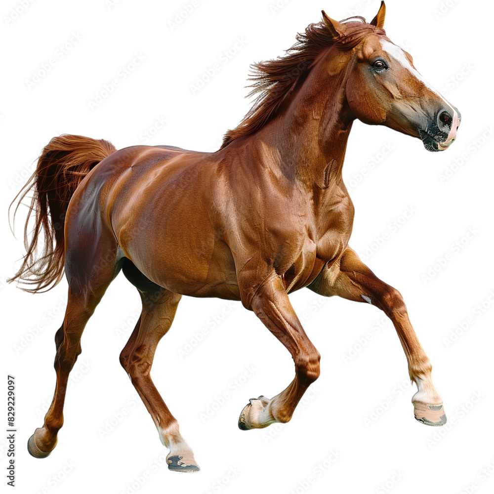 Obraz premium horse on white