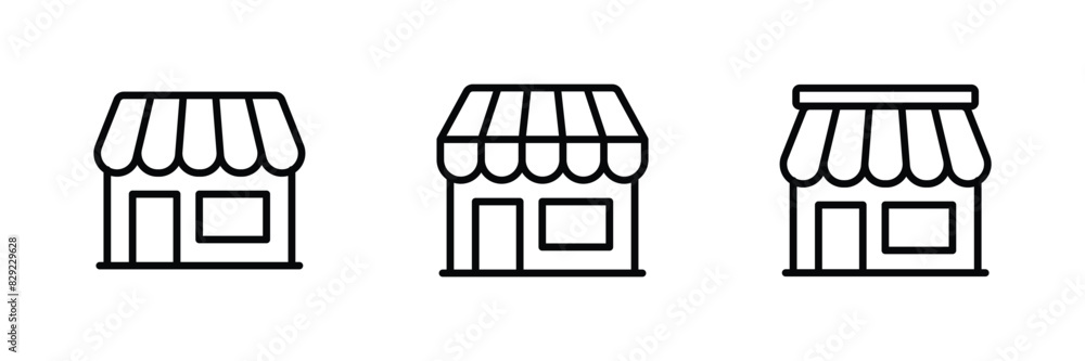 store icon set vector store icon set vector