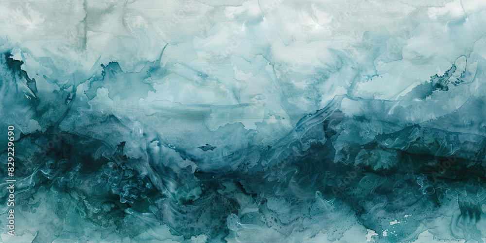 Oil paint strokes on wide canvas textured green background decorating art painting illustration, generated ai Oil paint strokes on wide canvas textured green background decorating art painting illustration, generated ai